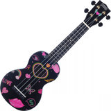 Ukulélé Soprano Mahalo Coeurs et Fleurs - MA1HEBK