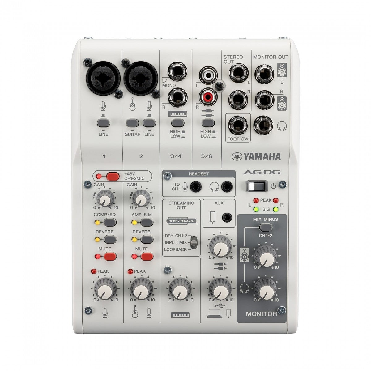 Yamaha AG06 MK2 - Console de Mixage WH