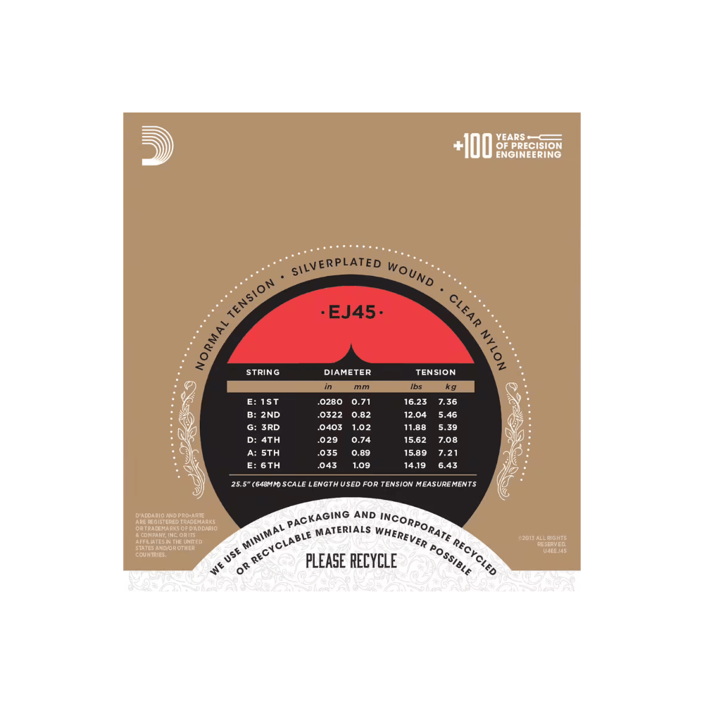 d'addario and co EJ45 Pro-Arte Nylon Tirant Normal - SOLISTOS